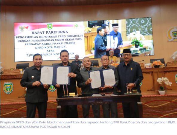 DPRD Kota Madiun Sahkan 2 Raperda Penting, Tata Kelola Aset Daerah Dirombak Total