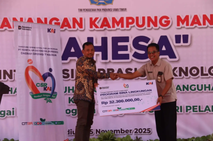 KAI Daop 7 Madiun Dukung Program Pemerintah melalui Bantuan TJSL
