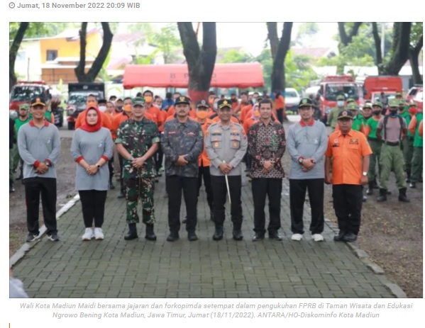 Wali Kota Maidi kukuhkan Forum Pengurangan Risiko Bencana di Madiun