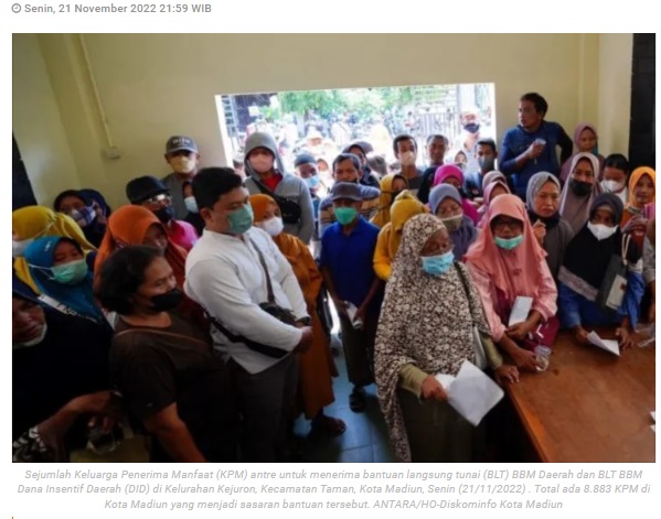 Pemkot Madiun cairkan BLT BBM dan DID untuk 8.883 KPM