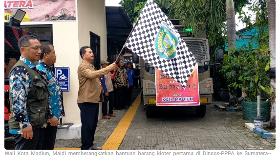 Wali Kota Madiun Lepas Pengiriman Bantuan untuk Warga Terdampak Bencana di Sumatera