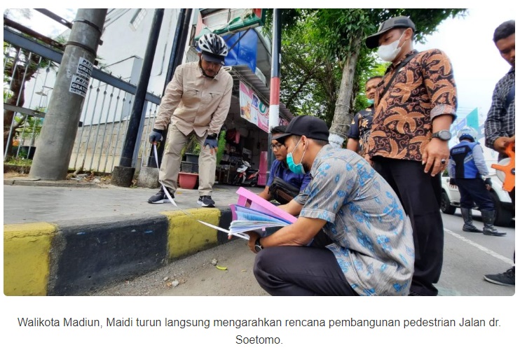 Koneksikan PSC, Walikota Madiun Bakal Bangun Pedestrian Jalan dr. Soetomo