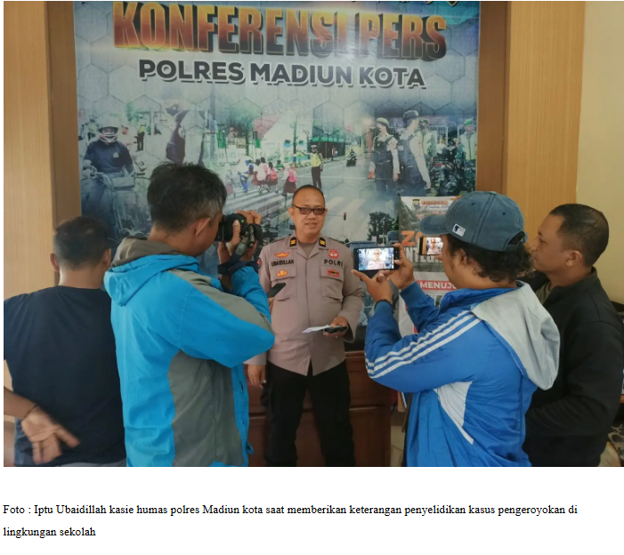 Polres Madiun Kota Lakukan Penyelidikan Intensif terkait Kasus Pengeroyokan di lingkungan Sekolah