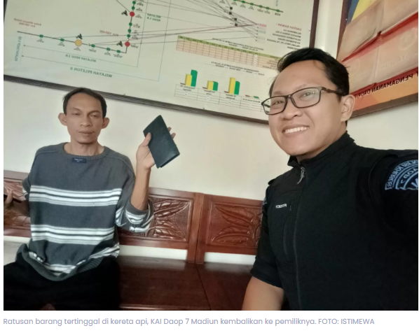 KAI Daop 7 Madiun Selamatkan 623 Barang Tertinggal Penumpang, Nilainya Mencapai Rp 817 Juta