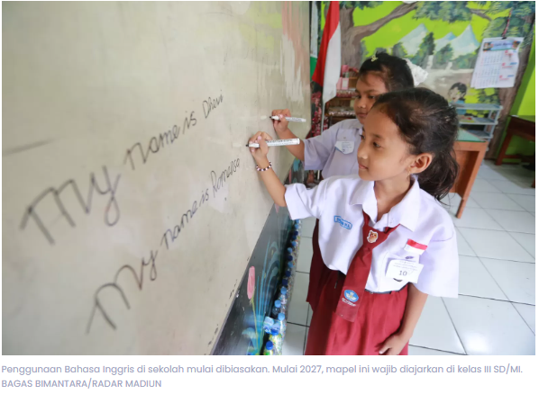 Bahasa Inggris Wajib Mulai Kelas III SD, Guru Kelas di Madiun Dapat Pelatihan Dasar