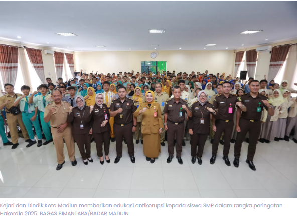 Dindik–Kejaksaan Kota Madiun Ajak Ribuan Siswa Berani Jujur Sejak Dini