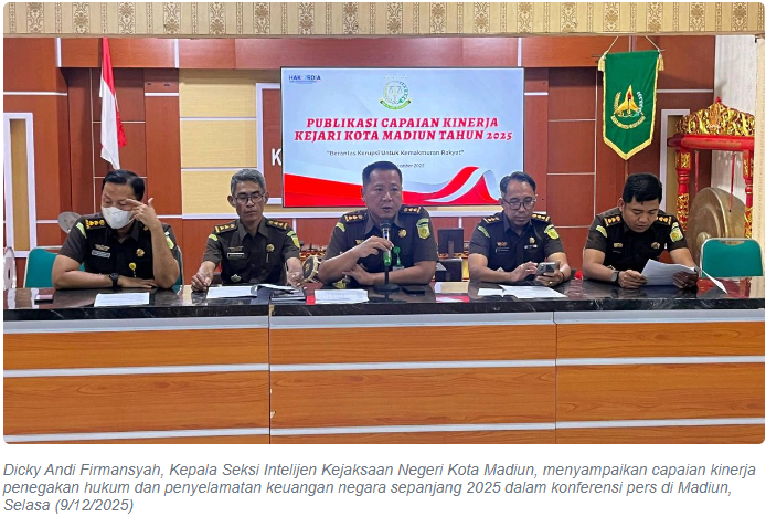 Kejari Kota Madiun Selamatkan Keuangan Negara Rp2,6 Miliar Sepanjang 2025