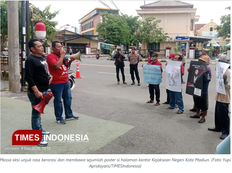 Unjuk Rasa HAKORDIA, Massa Desak APH Usut Tuntas Kasus Dugaan Korupsi di Kota Madiun