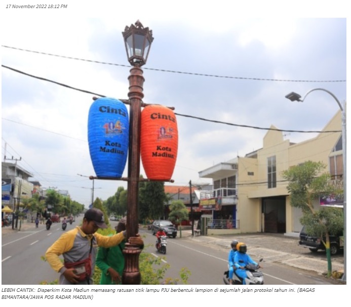 Wujudkan Kota Sejuta Lampu, Pemkot Madiun Sedot Anggaran Rp 200 Juta