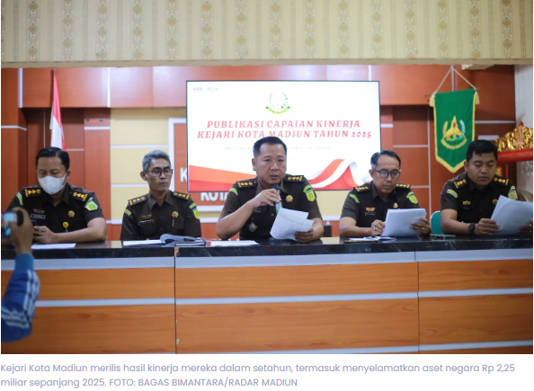 Kejari Kota Madiun Selamatkan Aset Negara Rp 2,25 Miliar Sepanjang 2025