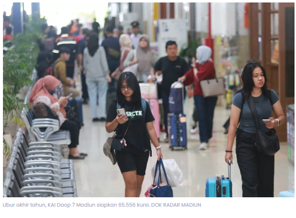 KAI Daop 7 Madiun Siapkan 65.556 Kursi untuk Angkutan Nataru, Pemesanan Mulai Membeludak