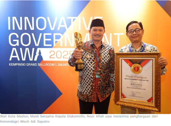 Kota Madiun Sabet Predikat Kota Sangat Inovatif di IGA 2025, Maidi: Kalau Tidak Kreatif, Kita Akan Tertinggal