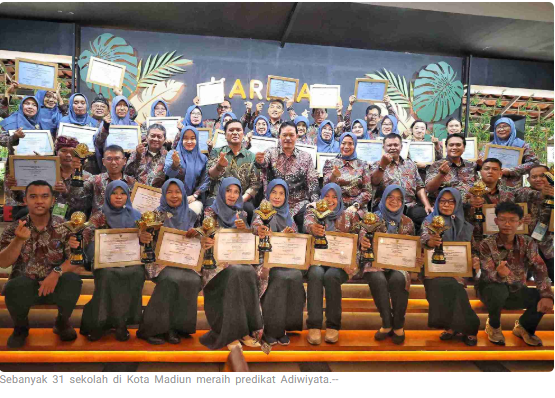 Kota Madiun Raih Penghargaan Adiwiyata Terbanyak se-Jatim, 31 Sekolah Sandang Predikat Nasional dan Mandiri