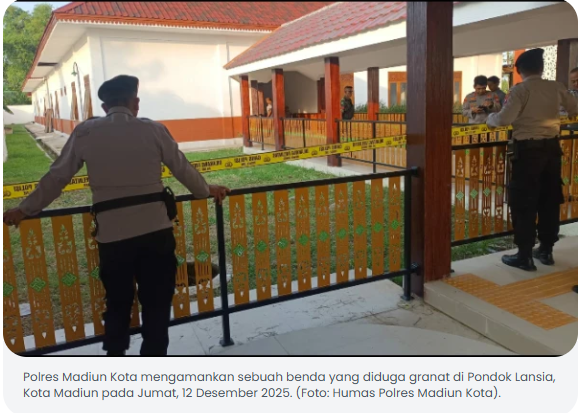 Polres Madiun Kota Amankan Benda Diduga Granat