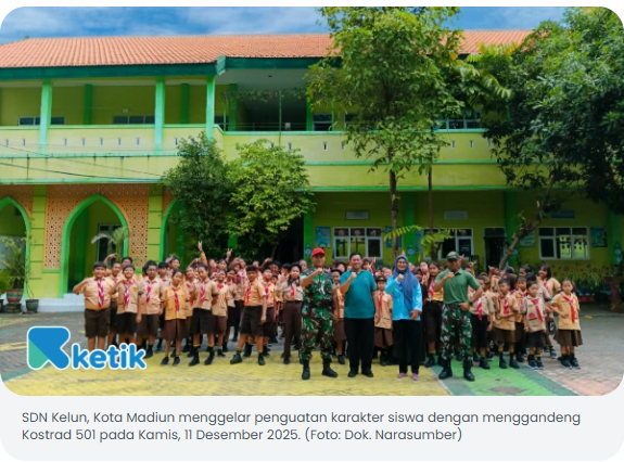 Gandeng Kostrad 501, SDN Kelun Kota Madiun Gelar Penguatan Karakter Siswa