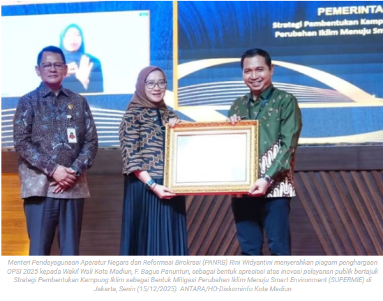 Madiun raih penghargaan OPSI 2025 atas kinerja bentuk 60 kampung iklim