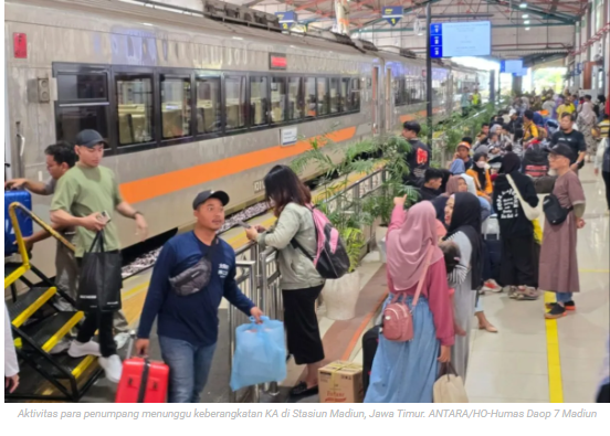 Tiket KA libur Natal-Tahun Baru 2026 di Daop 7 terjual 76 persen