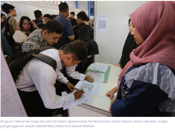 Angka Pengangguran Kota Madiun Turun Tipis, Didominasi Lulusan Perguruan Tinggi