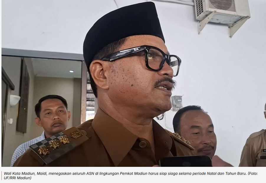 Wali Kota Madiun Minta ASN Standby Saat Momen Nataru