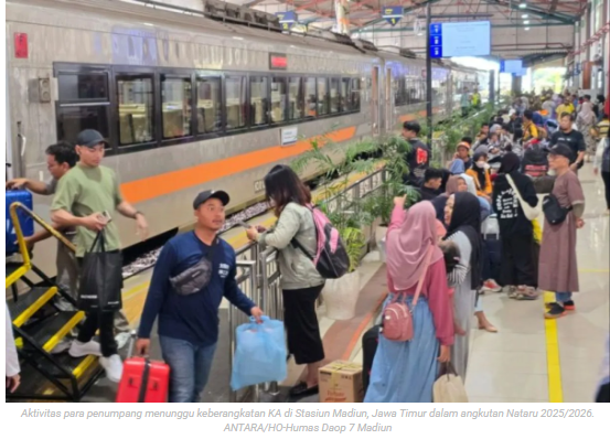 85.946 orang gunakan stasiun Daop 7 di 4 hari pertama angkutan Nataru