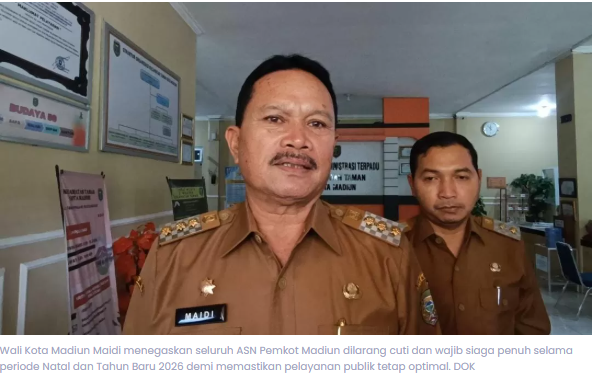 ASN Pemkot Madiun Dilarang Cuti saat Nataru 2026, Semua Wajib Standby