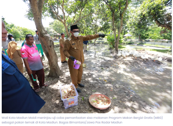 Pemkot Madiun Manfaatkan Food Waste MBG Jadi Pakan Lele dan Bebek