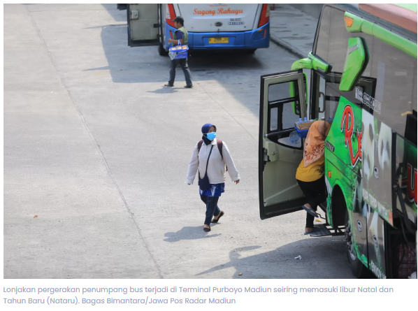Jelang Nataru, Penumpang Terminal Purboyo Madiun Naik Hampir 60 Persen
