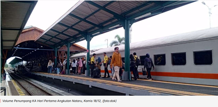 Komitmen Semakin Melayani, KAI Daop 7 Madiun Layani 13.210 Penumpang Hari Pertama Angkutan Nataru
