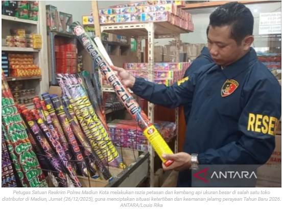 Polres Madiun Kota razia petasan jelang perayaan tahun baru