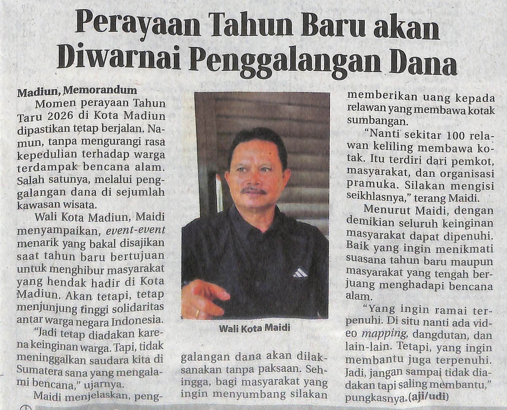 Perayaan Tahun Baru akan Diwarnai Penggalangan Dana