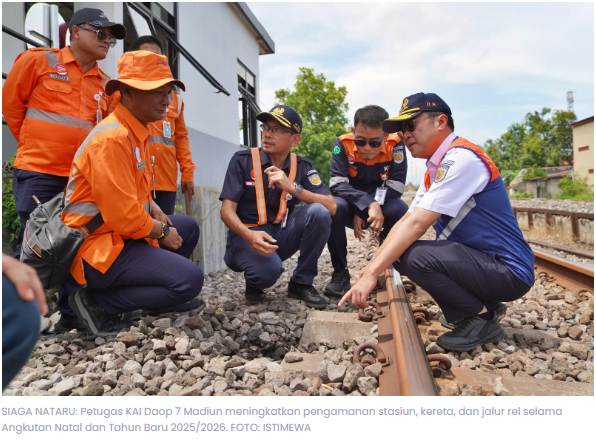 Libur Akhir Tahun, KAI Daop 7 Madiun Perketat Pengamanan Stasiun hingga Jalur KA