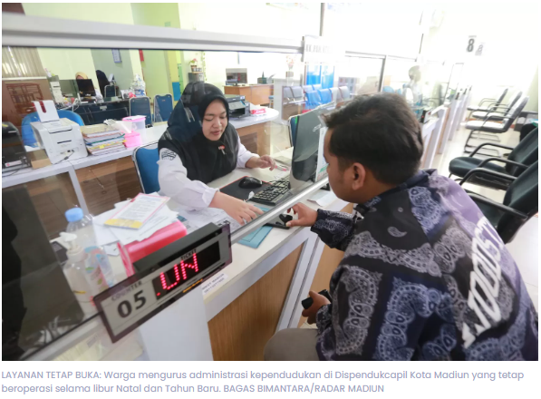 Dispendukcapil Kota Madiun Tetap Buka saat Libur Nataru, Layani Adminduk Tanpa Libur