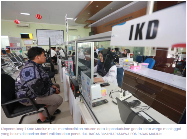 Dispendukcapil Kota Madiun Bersihkan Ratusan Data Ganda, NIK Warga Meninggal Disisir