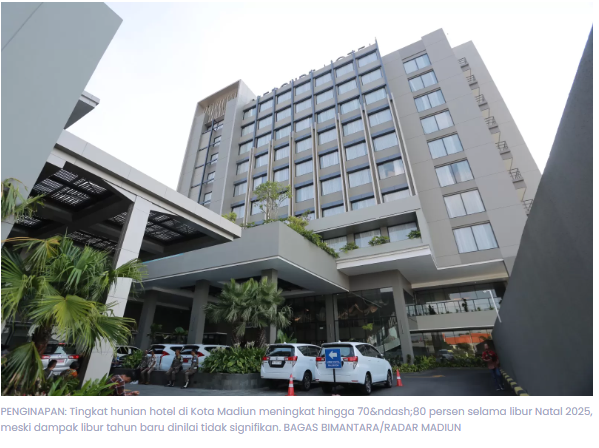 Libur Nataru Dongkrak Tingkat Hunian Hotel Madiun, Okupansi Tembus 80 Persen