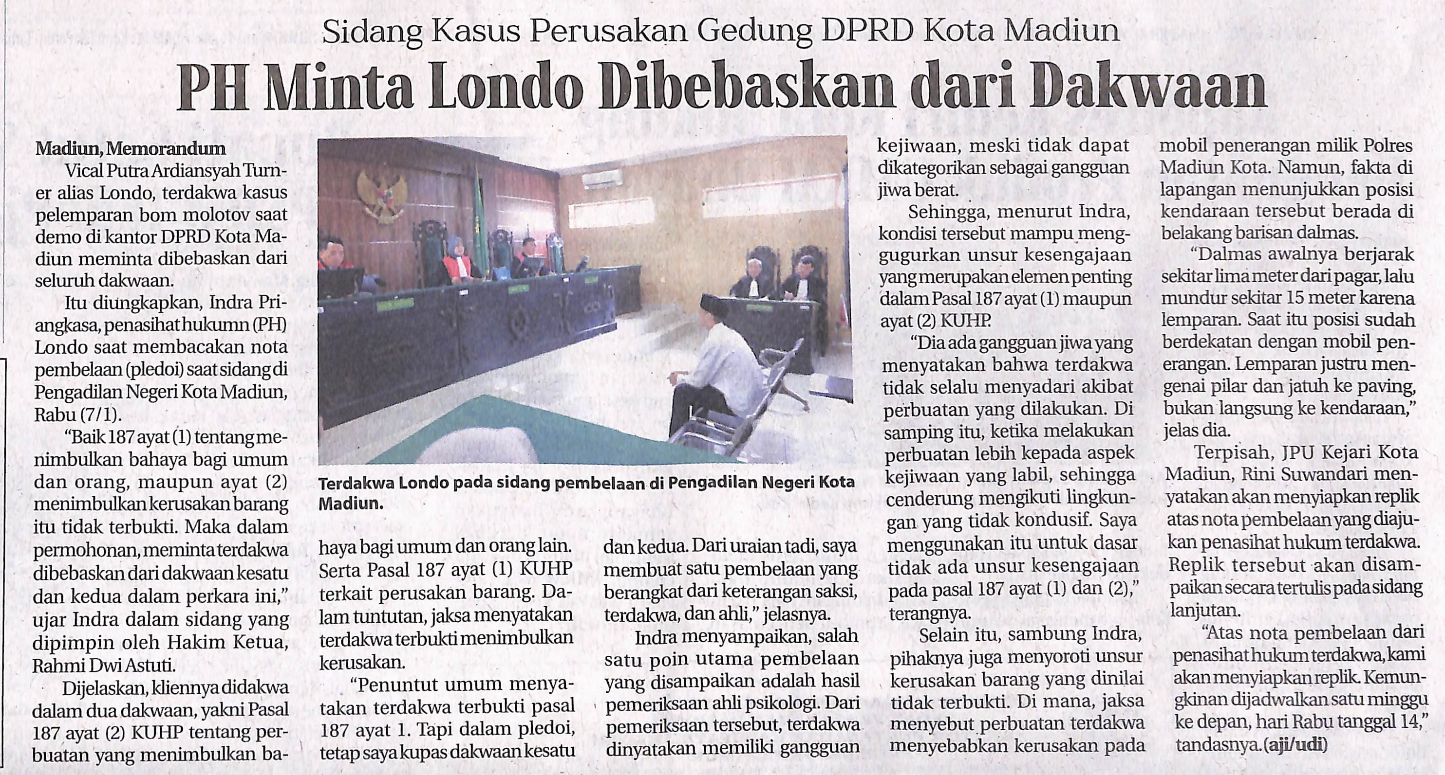 PH Minta Londo Dibebaskan dari Dakwaan