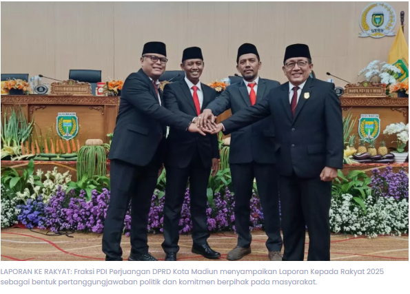Laporan ke Rakyat 2025, Fraksi PDI Perjuangan DPRD Kota Madiun Tegaskan Kerja Nyata
