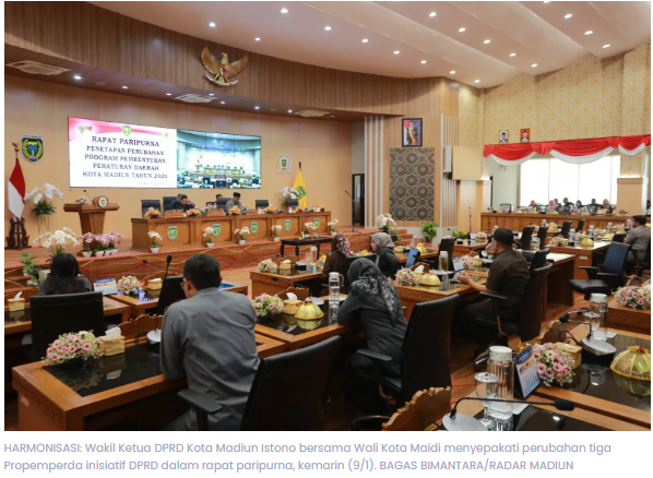 Sinkron dengan Provinsi, DPRD–Pemkot Madiun Sepakati Perubahan Propemperda 2026