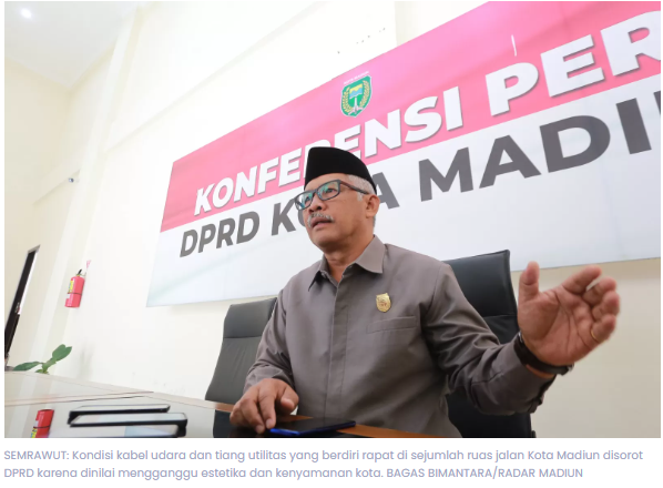 Dewan Geram Kabel Semrawut, DPRD Dorong Penataan Utilitas Kota Madiun