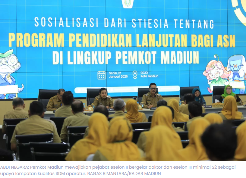 Maidi Wajibkan Pejabat Eselon II Pemkot Madiun Bergelar Doktor, Beasiswa S3 Disiapkan