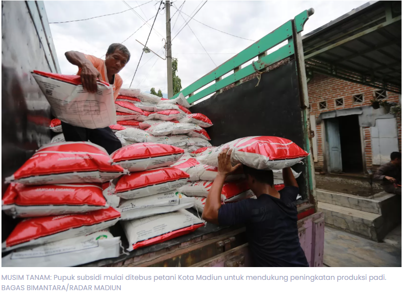 1.180 Ton Pupuk Subsidi Digelontorkan, Petani Kota Madiun Aman hingga Musim Tanam Kedua