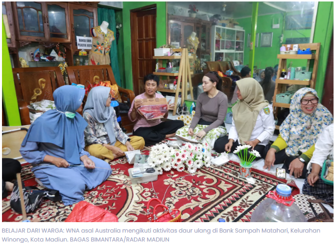 Program Kawista Winongo Kota Madiun Jadi Magnet Dunia, WNA Belajar Bank Sampah hingga Batik