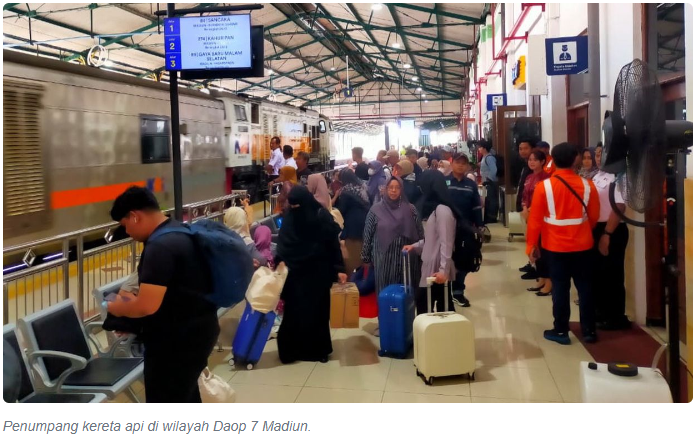 Libur Panjang Isra Mikraj, KAI Daop 7 Madiun Layani 42537 Penumpang