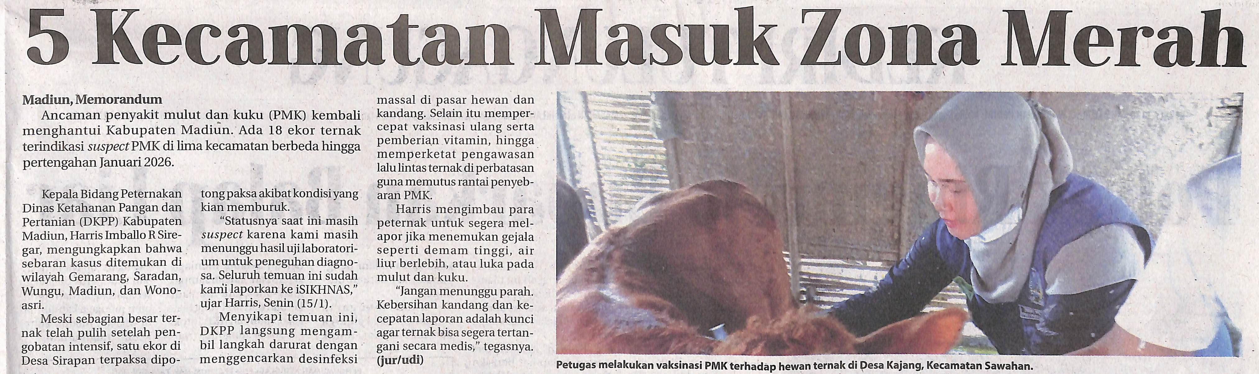 5 Kecamatan Masuk Zona Merah