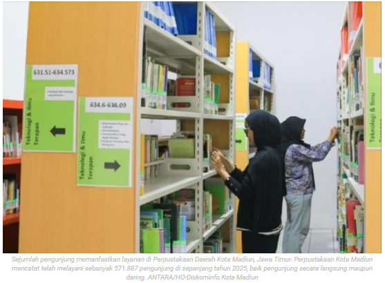 Perpustakaan Kota Madiun layani 571.887 pengunjung selama tahun 2025