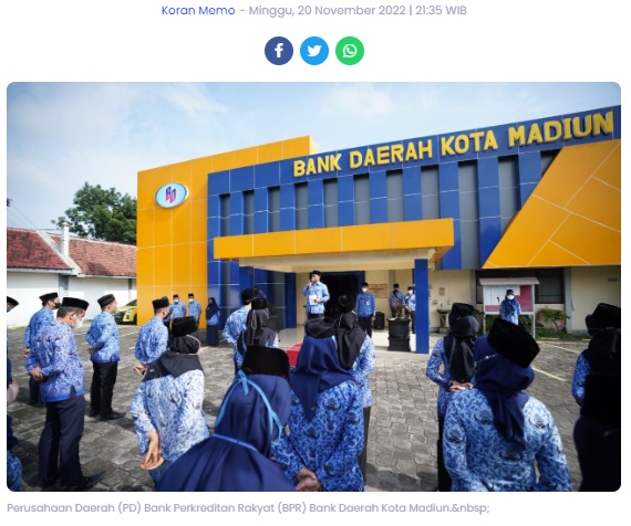 Pemkot Madiun Buka Seleksi Dirut PD BPR Bank Daerah, Simak Syarat dan Waktu Pendaftarannya