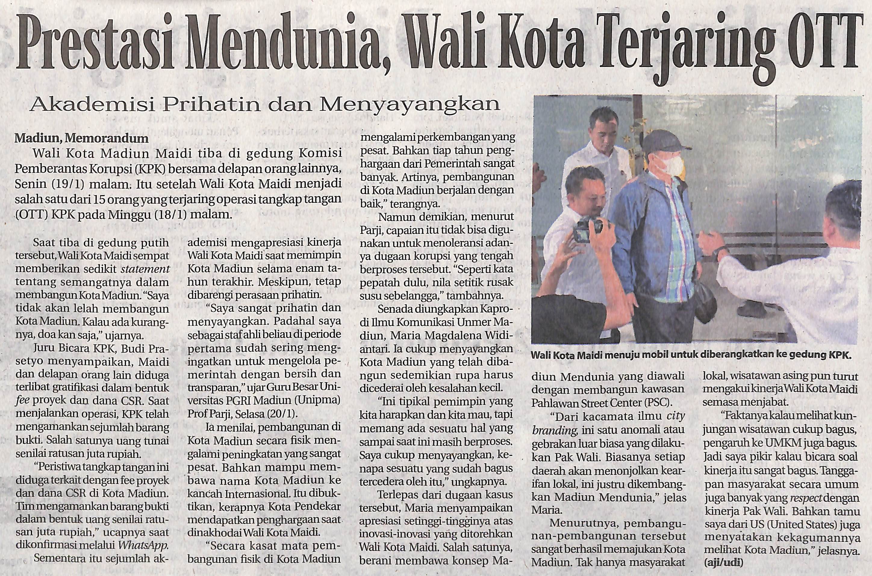 Prestasi Mendunia, Wali Kota Terjaring OTT
