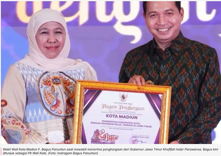 Gubernur Tunjuk Bagus Jadi Plt Wali Kota Madiun