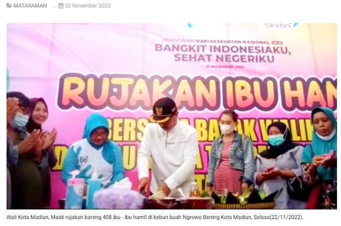 Percepat Penurunan Stunting, Wali Kota Madiun Rujakan Bareng Ibu - Ibu Hamil