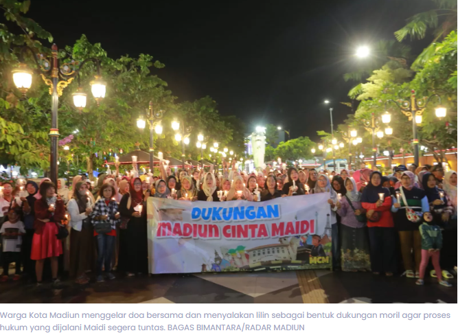 Warga Madiun Gelar Doa Bersama untuk Maidi, Harap Proses Hukum Segera Tuntas