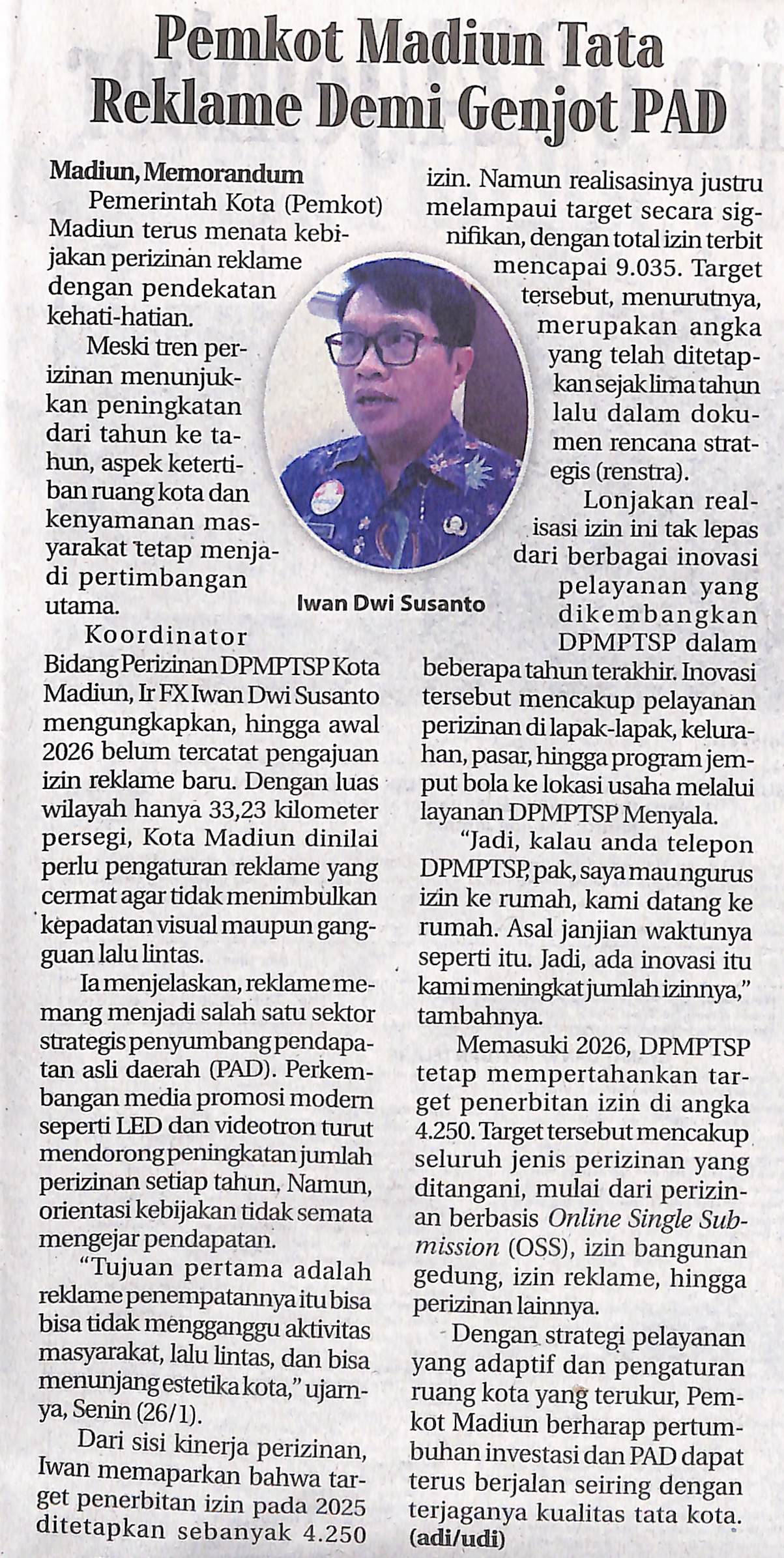 Pemkot Madiun Tata Reklame Demi Genjot PAD